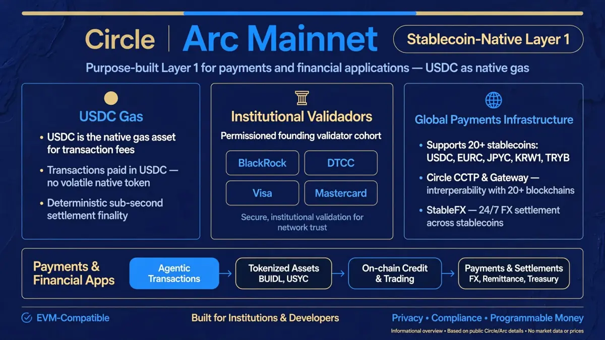 Diagram or data visual explaining Arc mainnet.