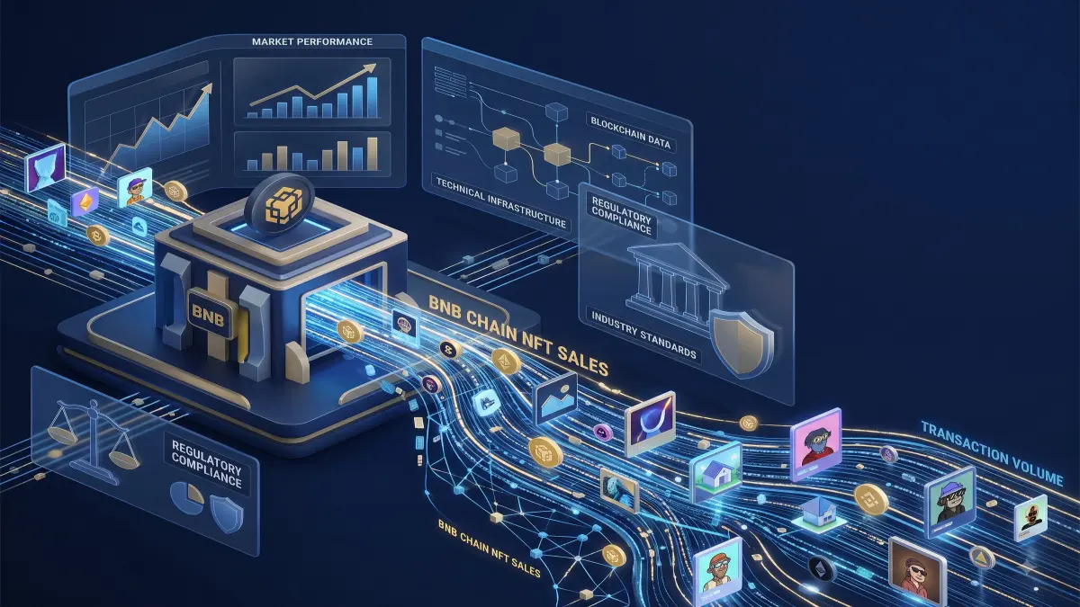 Bnb Chain Nft Sales editorial illustration