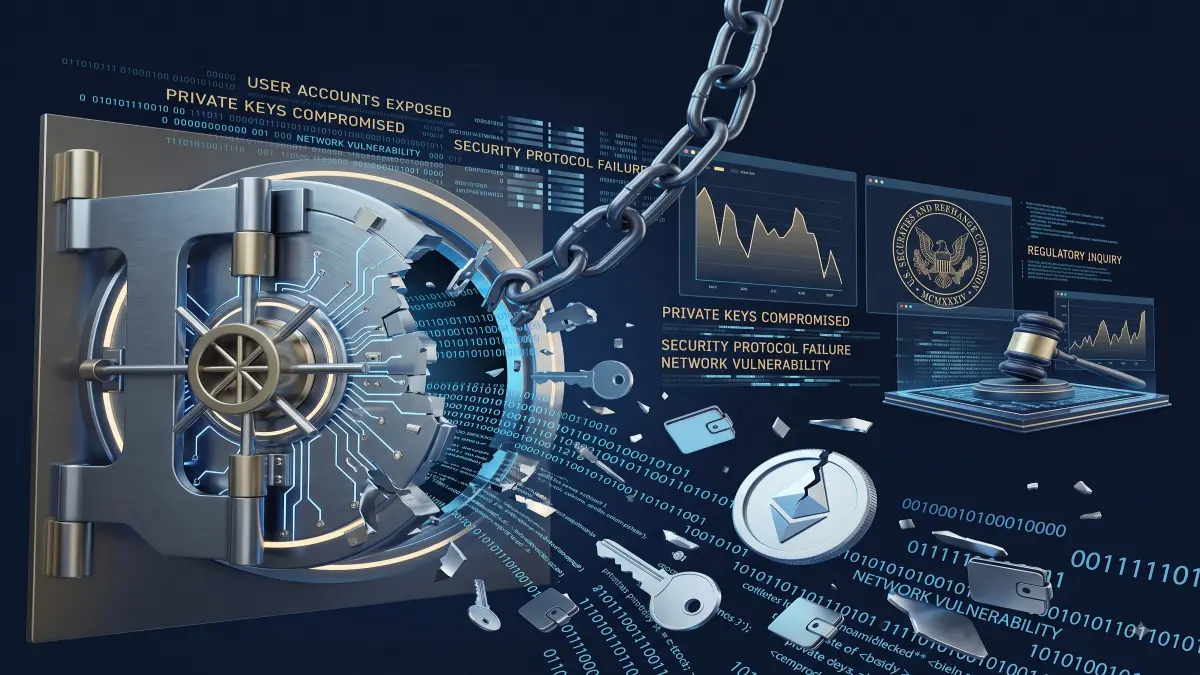 Crypto Data Breach editorial illustration