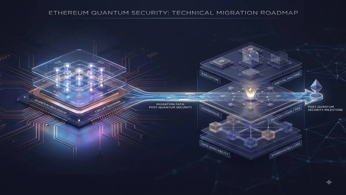 Ethereum quantum security editorial illustration for UnmaskCoins