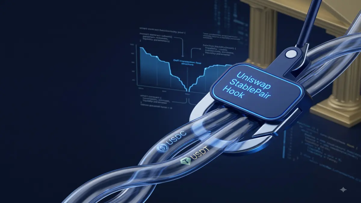 Uniswap Stablepair Hook editorial illustration